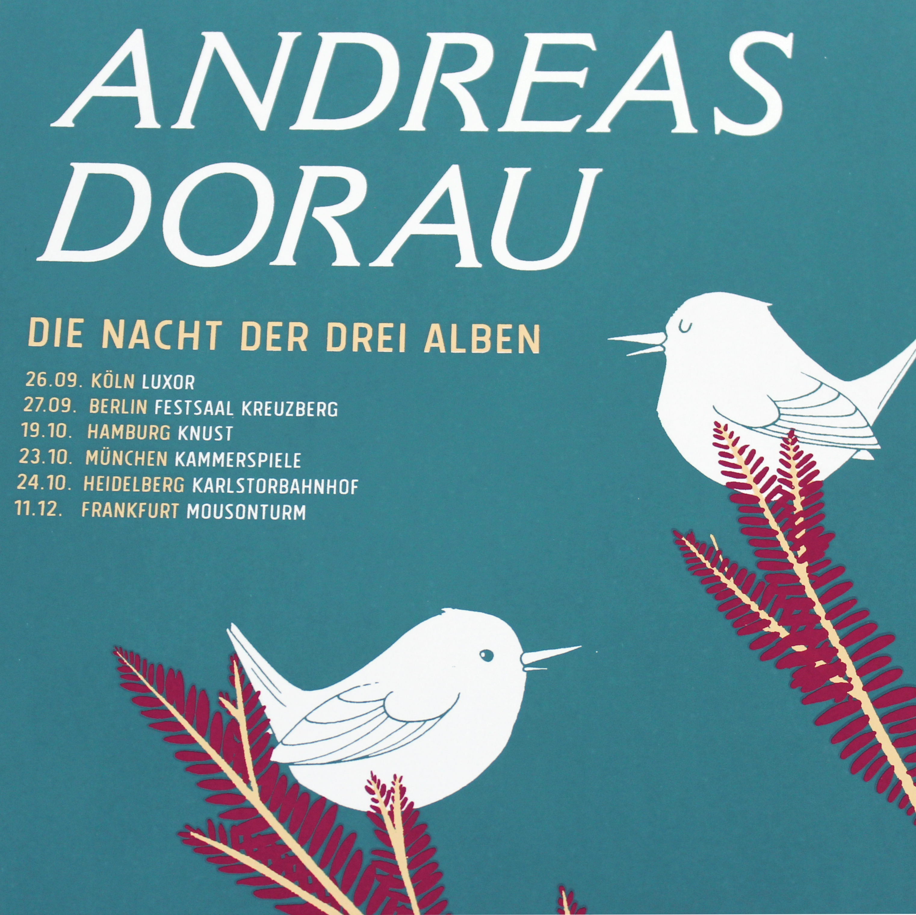 Andreas Dorau – Siebdruckposter (limitiert)